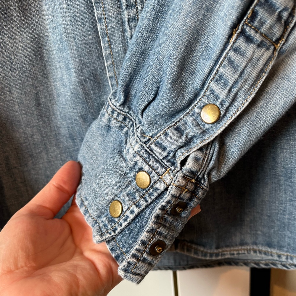 Madewell western denim button down size S - Picture 13 of 15